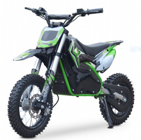 Storm Buggies Kids 1200w 48v Electric Dirt Bike 12/10 - Green