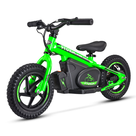Storm Buggies Kids 100w 12" Electric Balance Bike - Green
